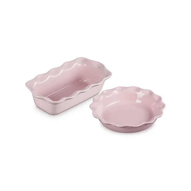 Le Creuset - Heritage Fluted Pie Dish and Loaf Pan Set