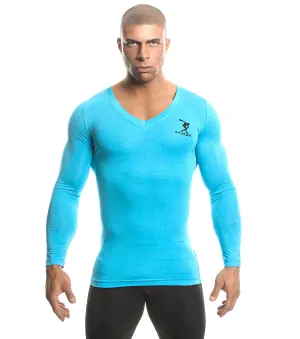 Long Sleeve Shirt (Turquoise) - Bamboo/Elastin Fiber