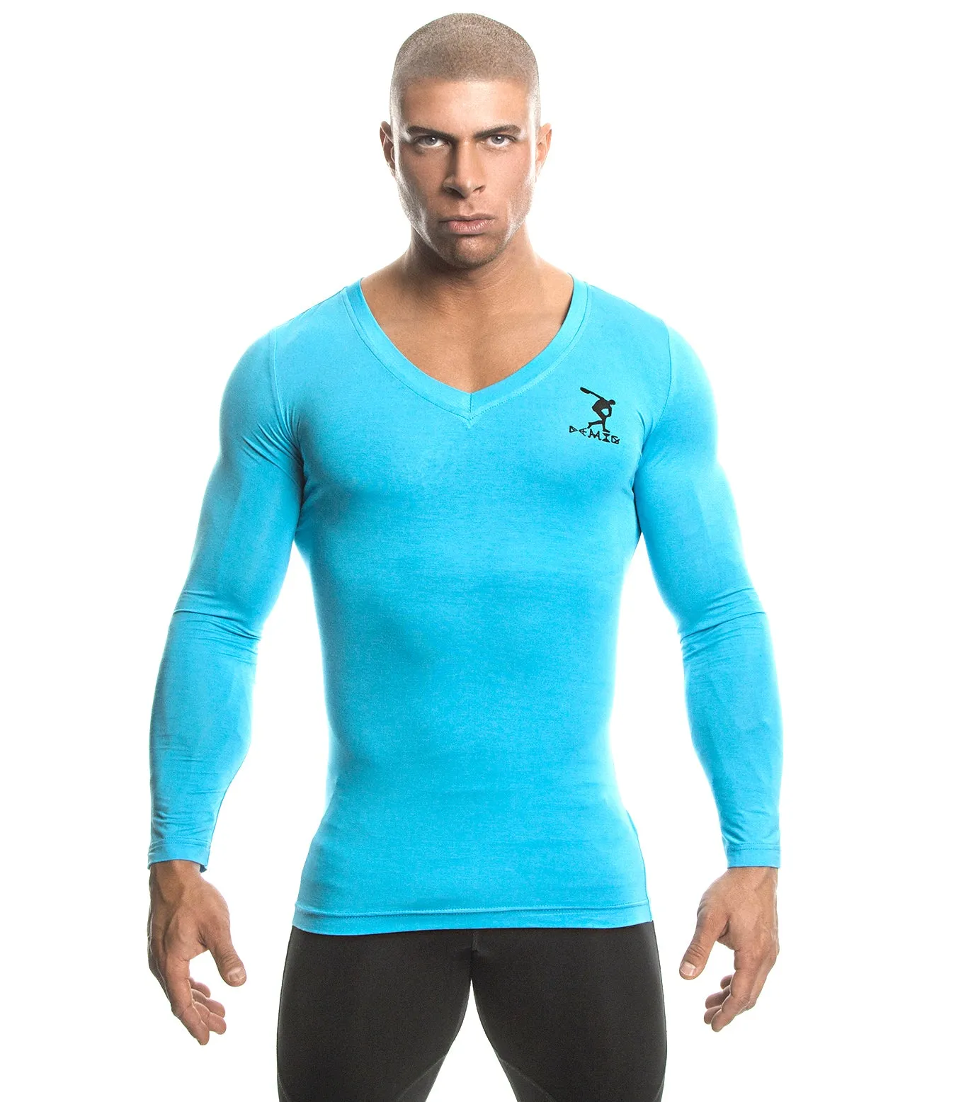 Long Sleeve Shirt (Turquoise) - Bamboo/Elastin Fiber