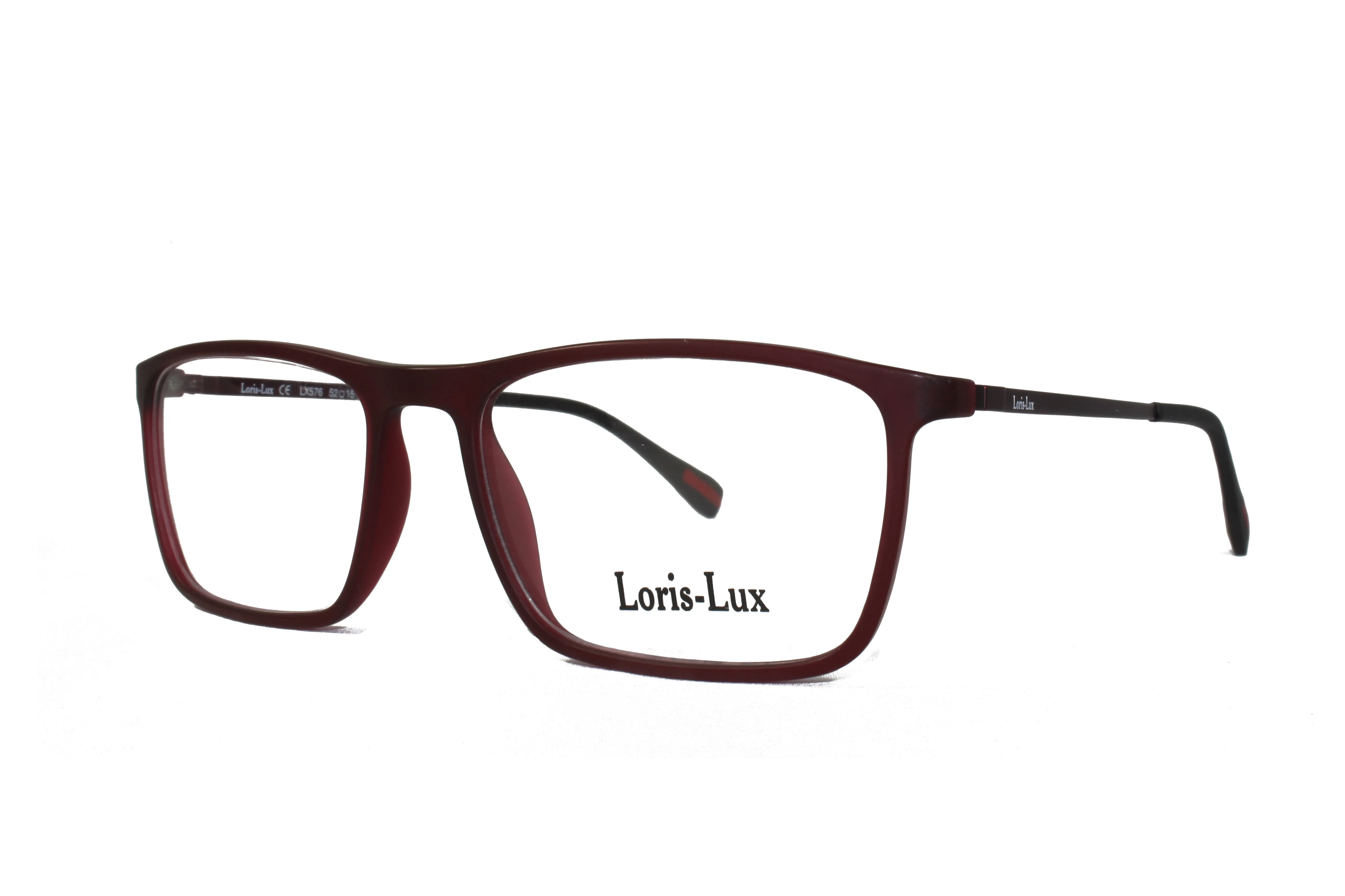Loris Lux Men's  Unbreakable Flexible Bendable Rectangular TR90 Material Eyeglasses, LUX Men-576