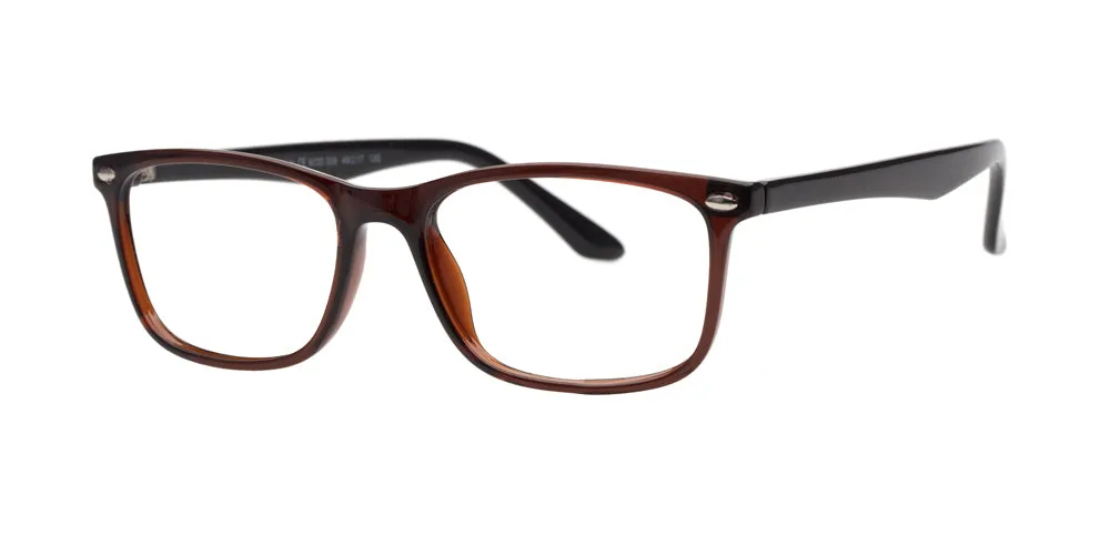 Loris Men's Unbreakable Bendable Rectangular TR90 Eyeglasses, M-309