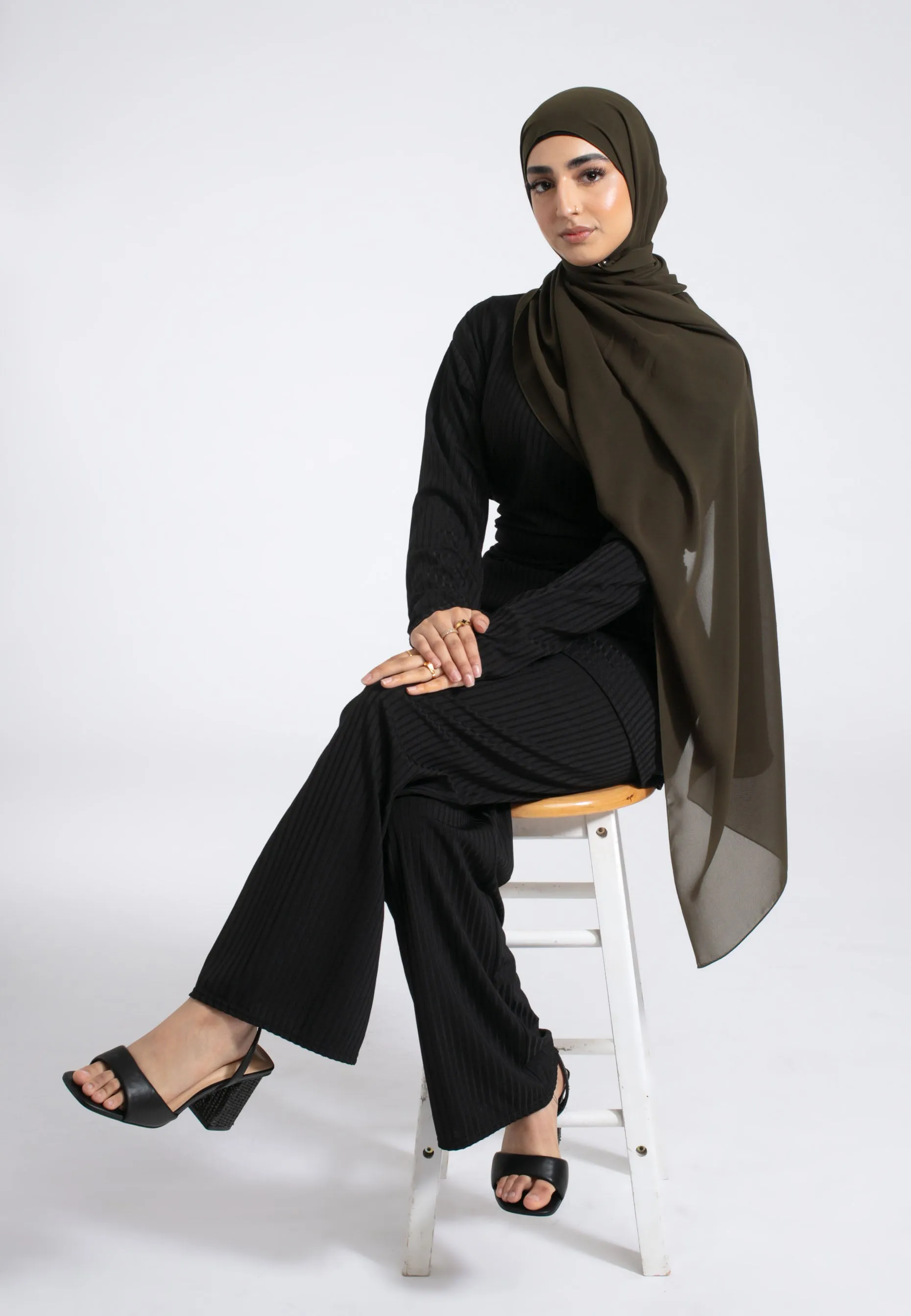Luxury Soft Chiffon Hijab - Rich Olive