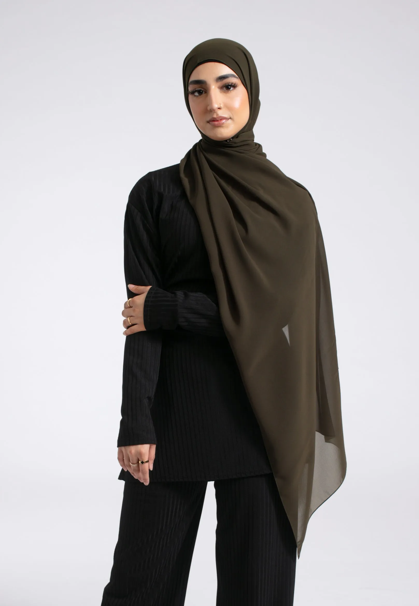 Luxury Soft Chiffon Hijab - Rich Olive