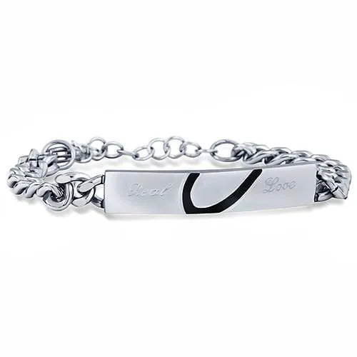 Matching Heart Piece Couple Bracelet