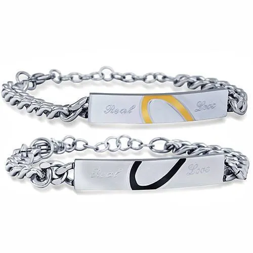 Matching Heart Piece Couple Bracelet