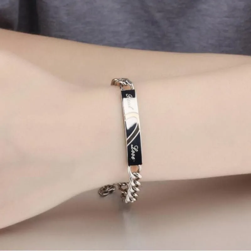 Matching Heart Piece Couple Bracelet