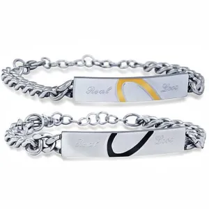 Matching Heart Piece Couple Bracelet