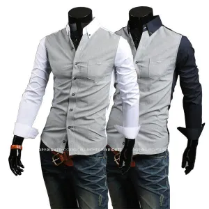 Men's 2 Color Fashion Dress Shirt
