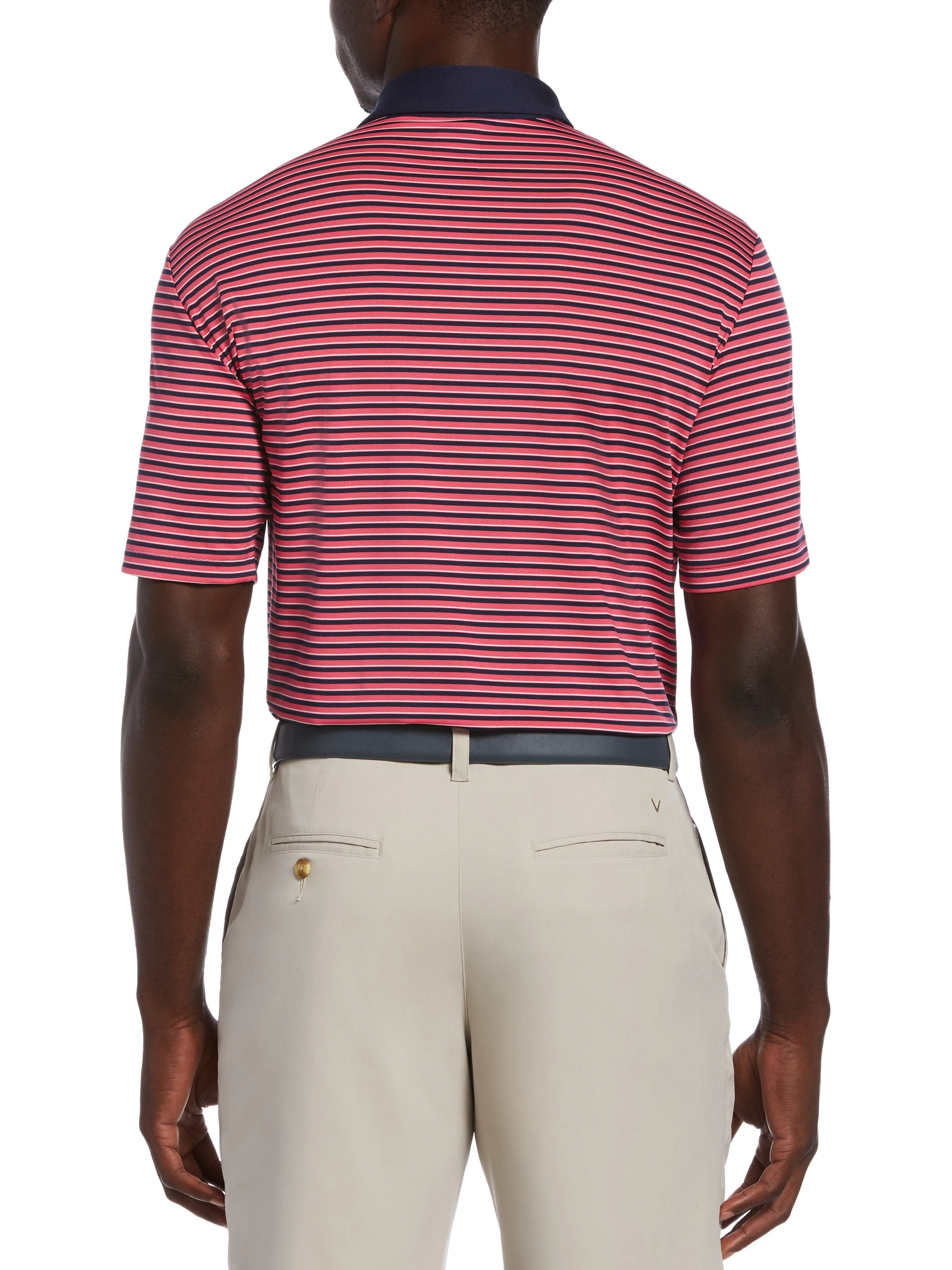 Mens 3-Color Stripe Polo