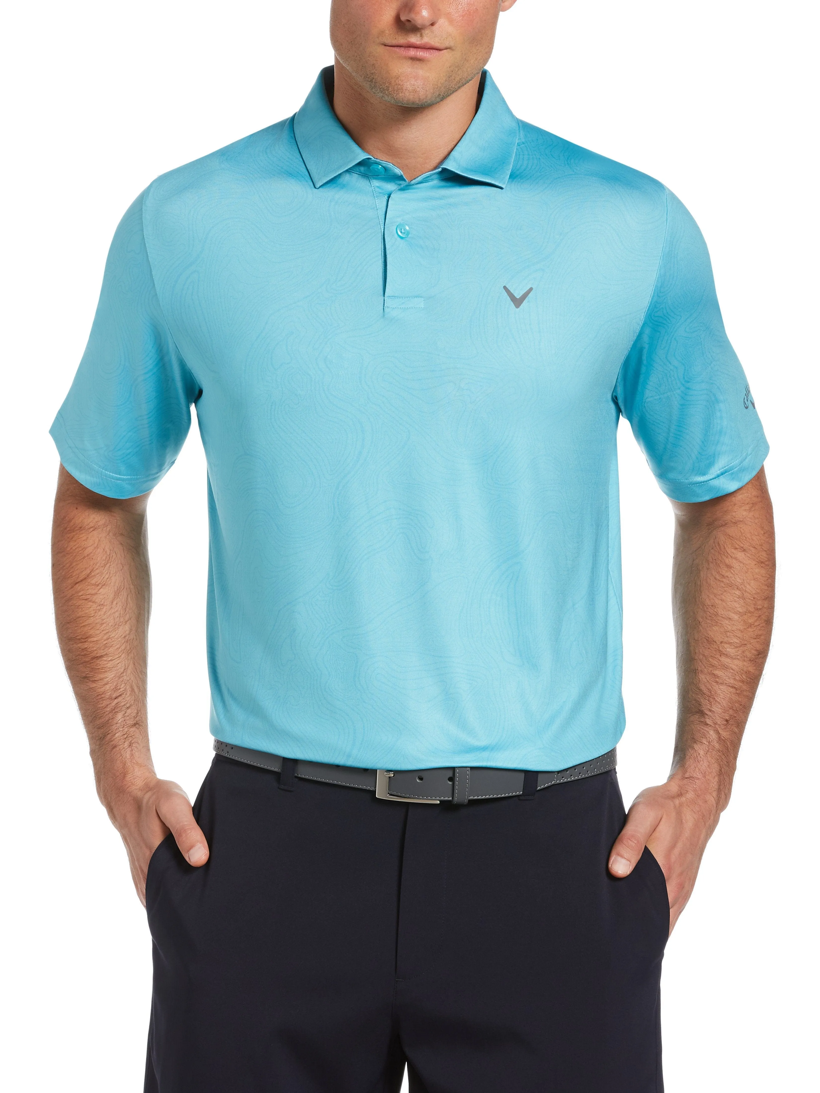 Mens Allover Contour Polo