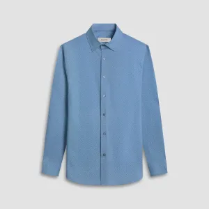 Men's Bugatchi | James Paisley OoohCotton® Shirt | Night Blue