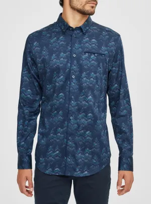 Men's casual long sleeve stretch shirt