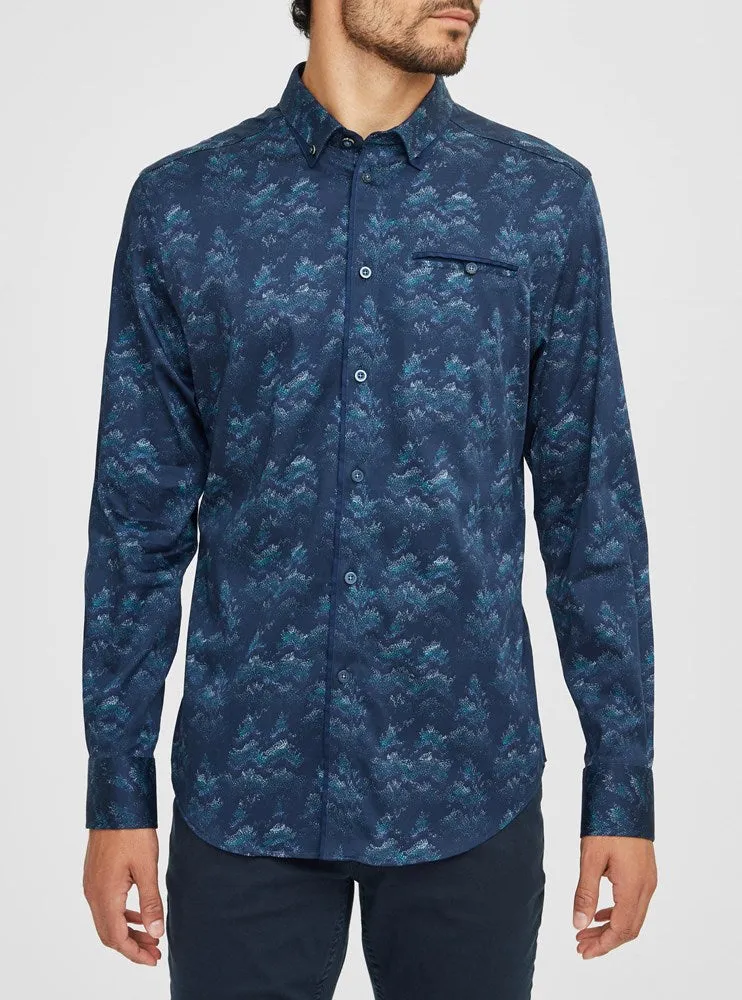 Men's casual long sleeve stretch shirt
