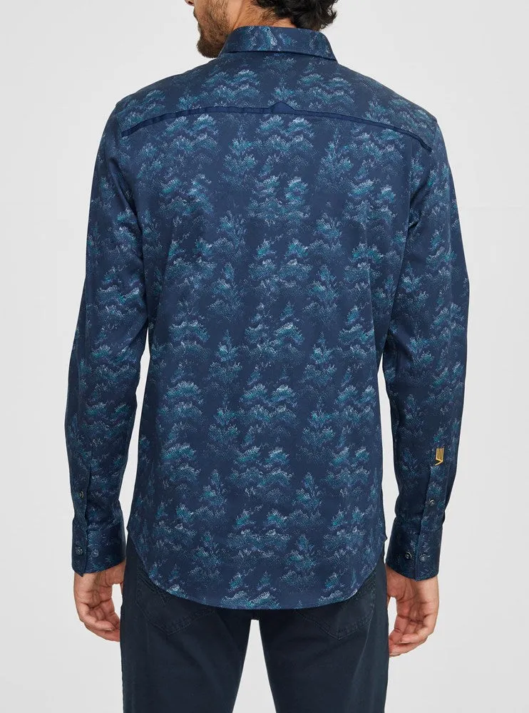 Men's casual long sleeve stretch shirt