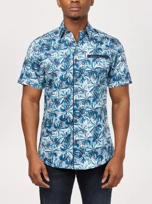 Men's casual short sleeve stretch shirt