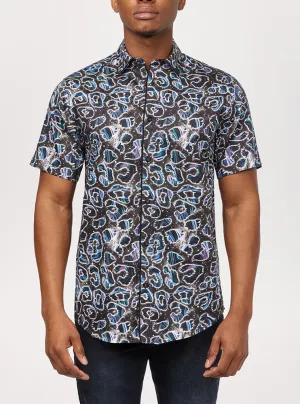 Men's casual short sleeve stretch shirt