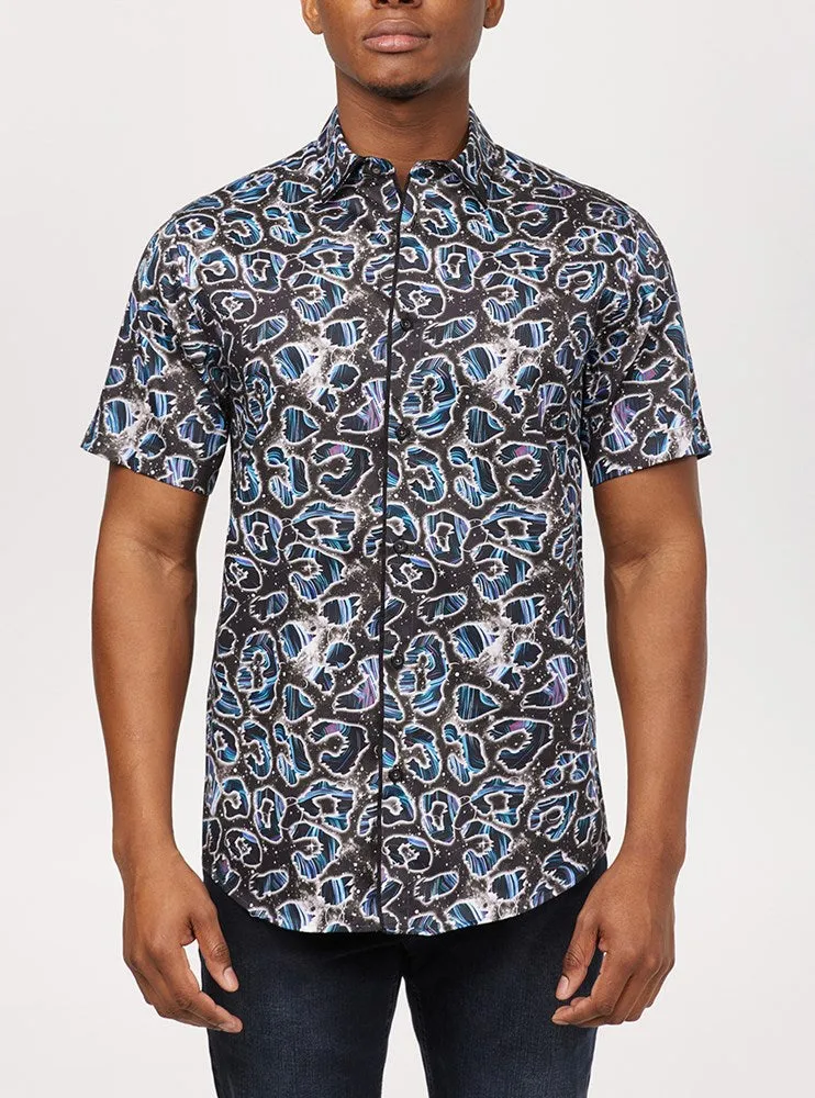 Men's casual short sleeve stretch shirt