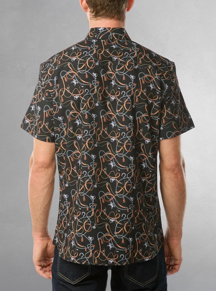 Men's casual short sleeve stretch shirt