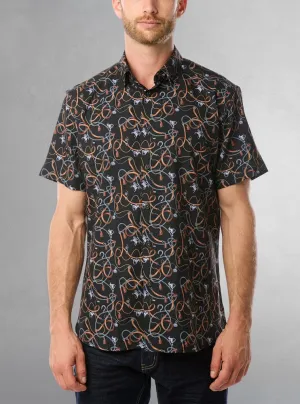 Men's casual short sleeve stretch shirt