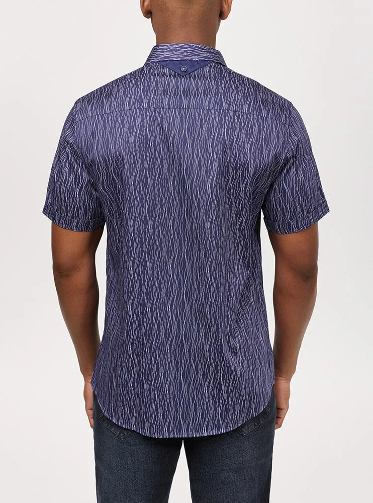 Men's casual short sleeve stretch shirt