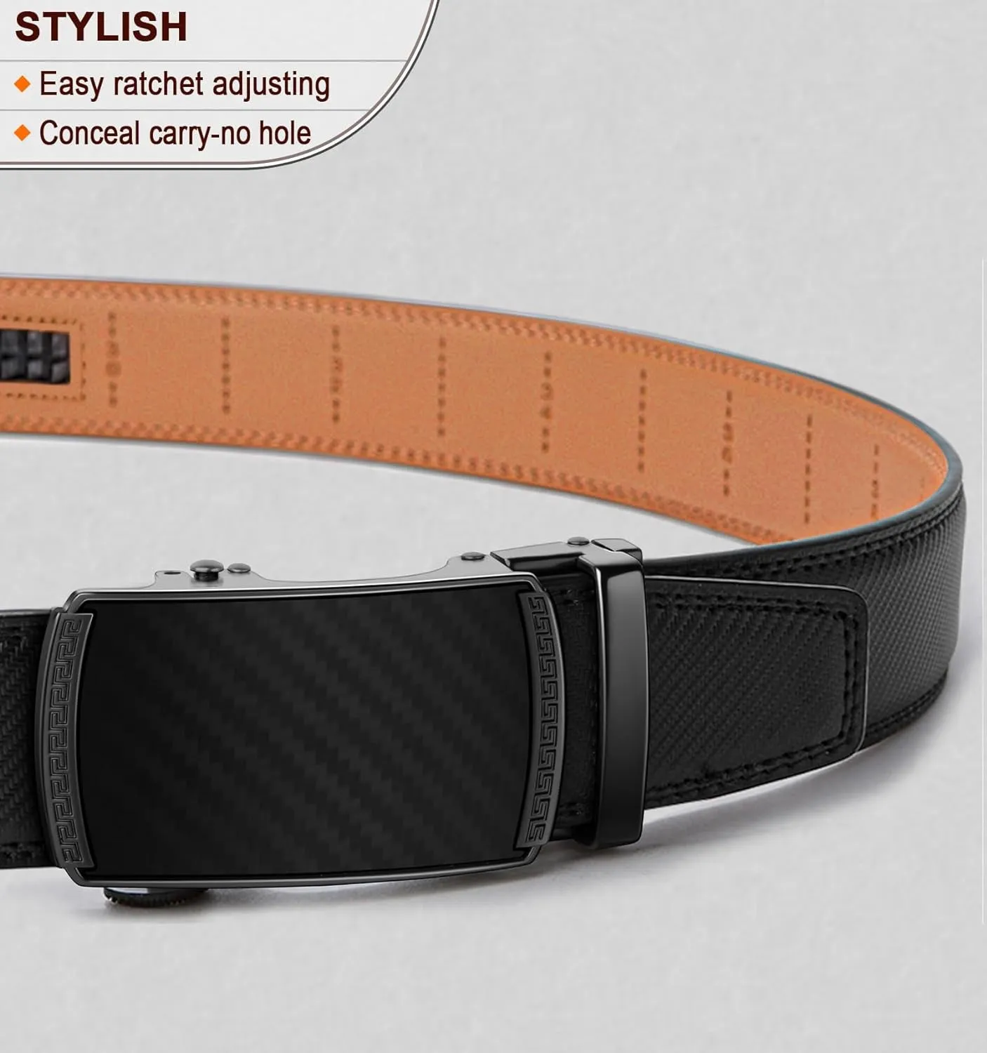Mens Ratchet Belt for Dress Pant and Shirt
