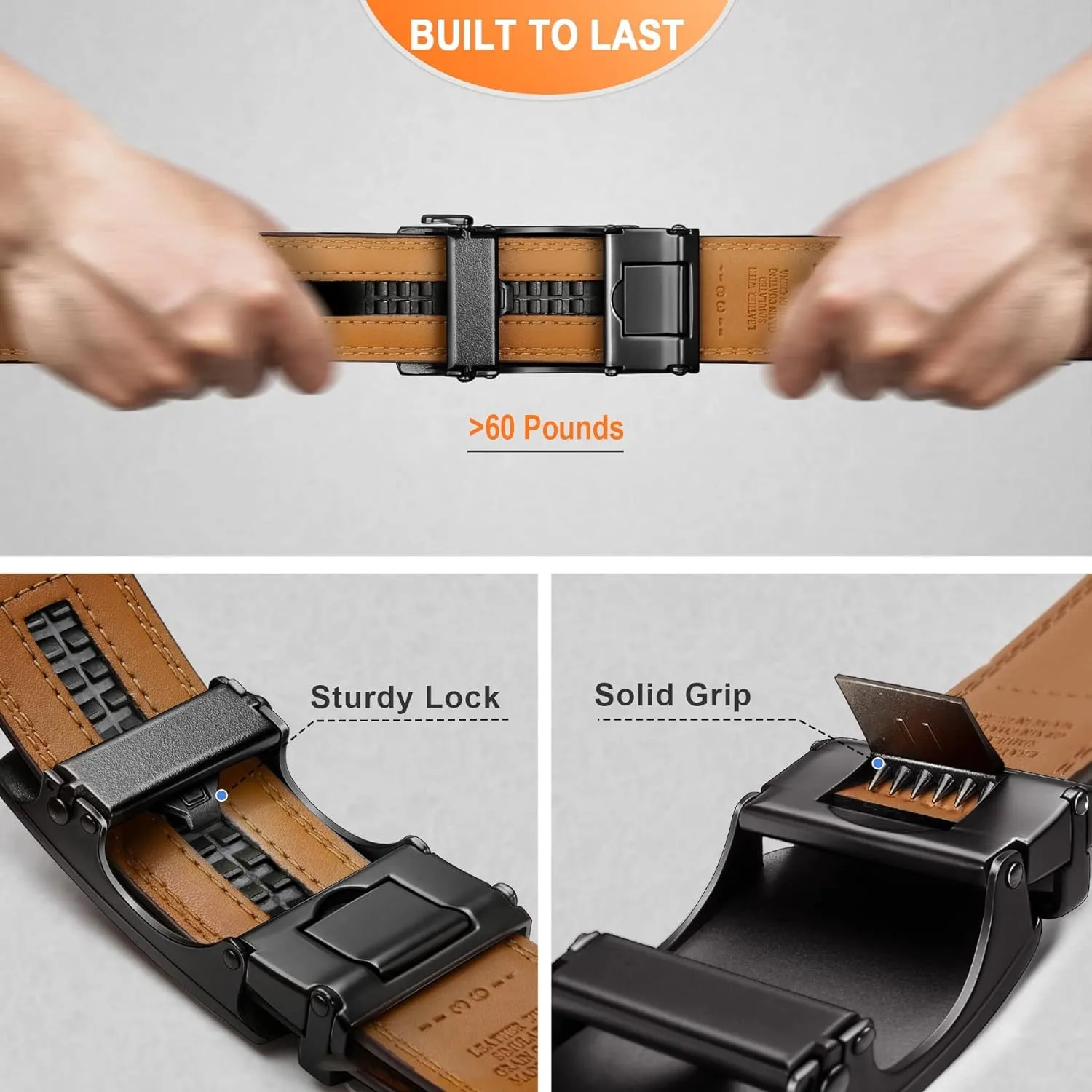 Mens Ratchet Belt for Dress Pant and Shirt