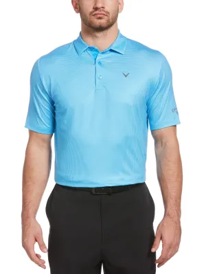 Mens Swing Tech Gingham Printed Golf Polo