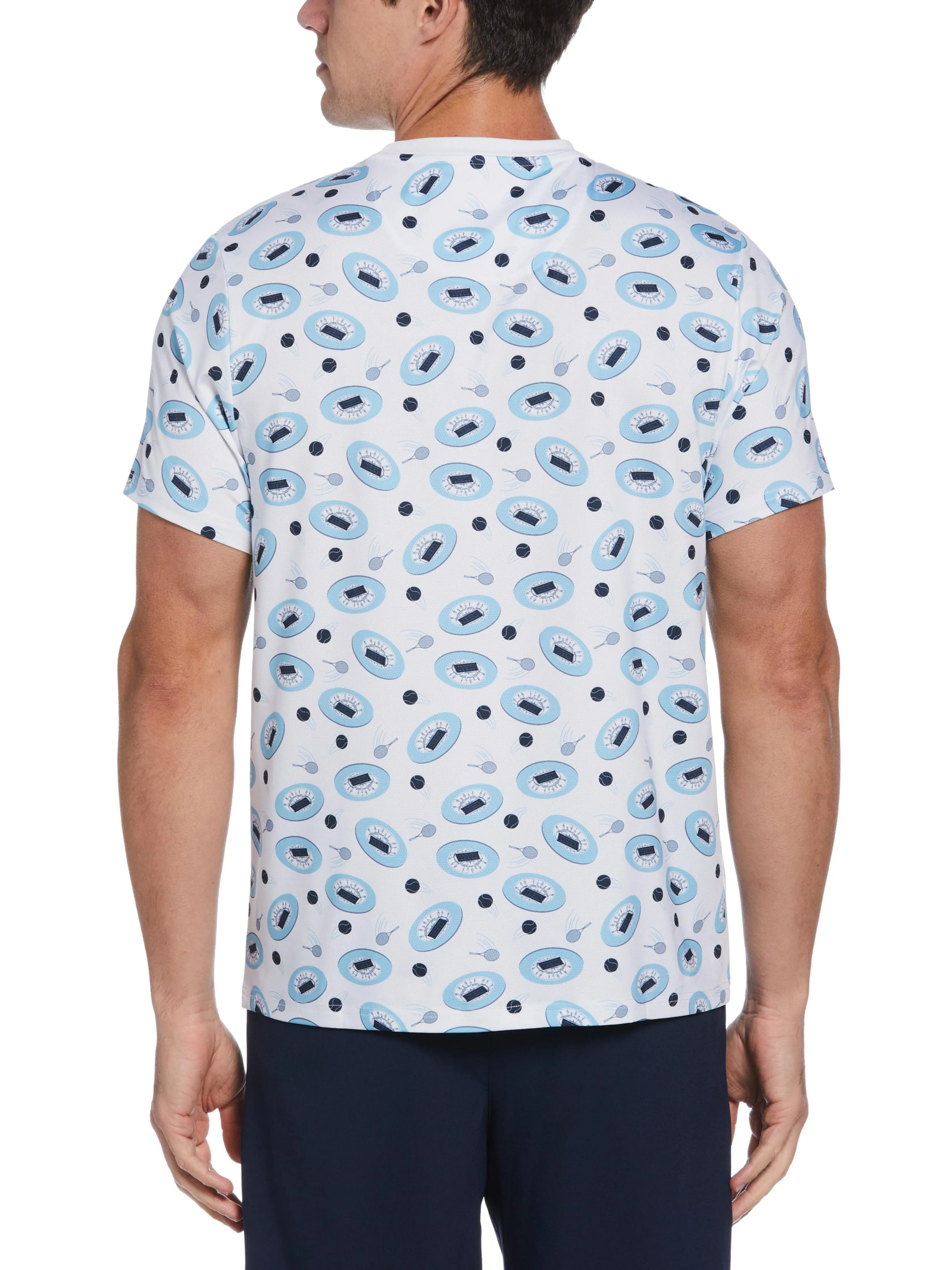 Men's Tennis Print Crew Neck Tee