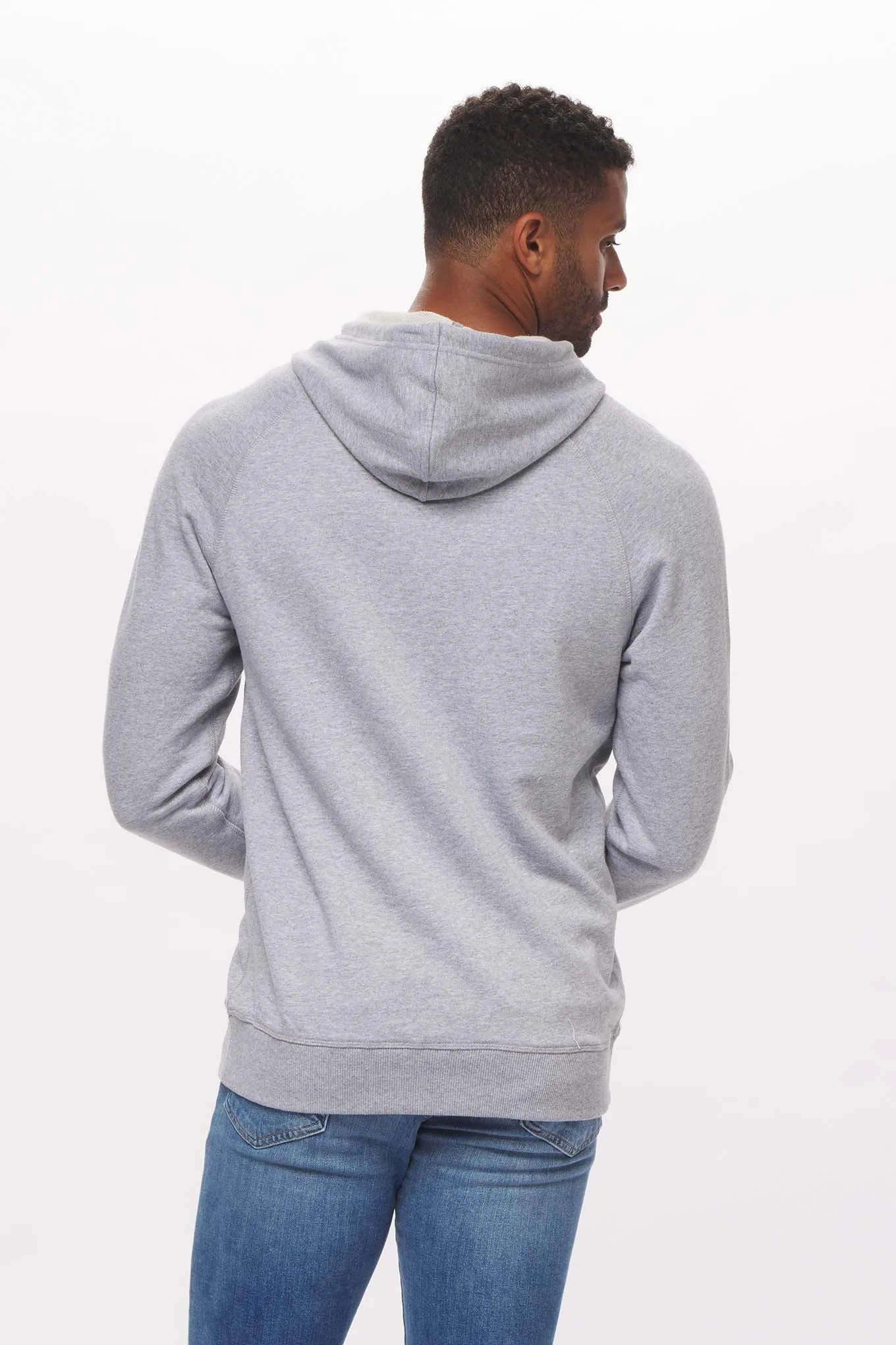 Men's - Voilier - Heather Grey V Nautical Flag Pullover Hoodie