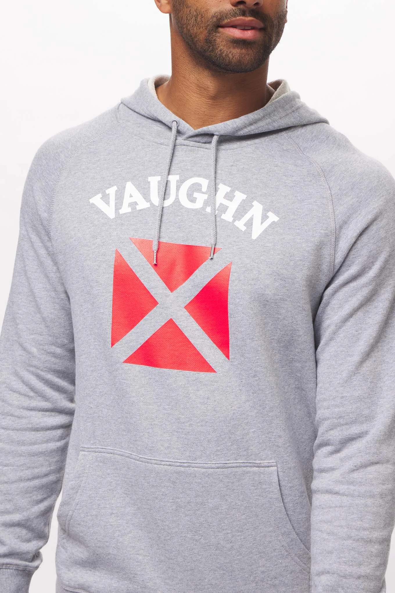 Men's - Voilier - Heather Grey V Nautical Flag Pullover Hoodie