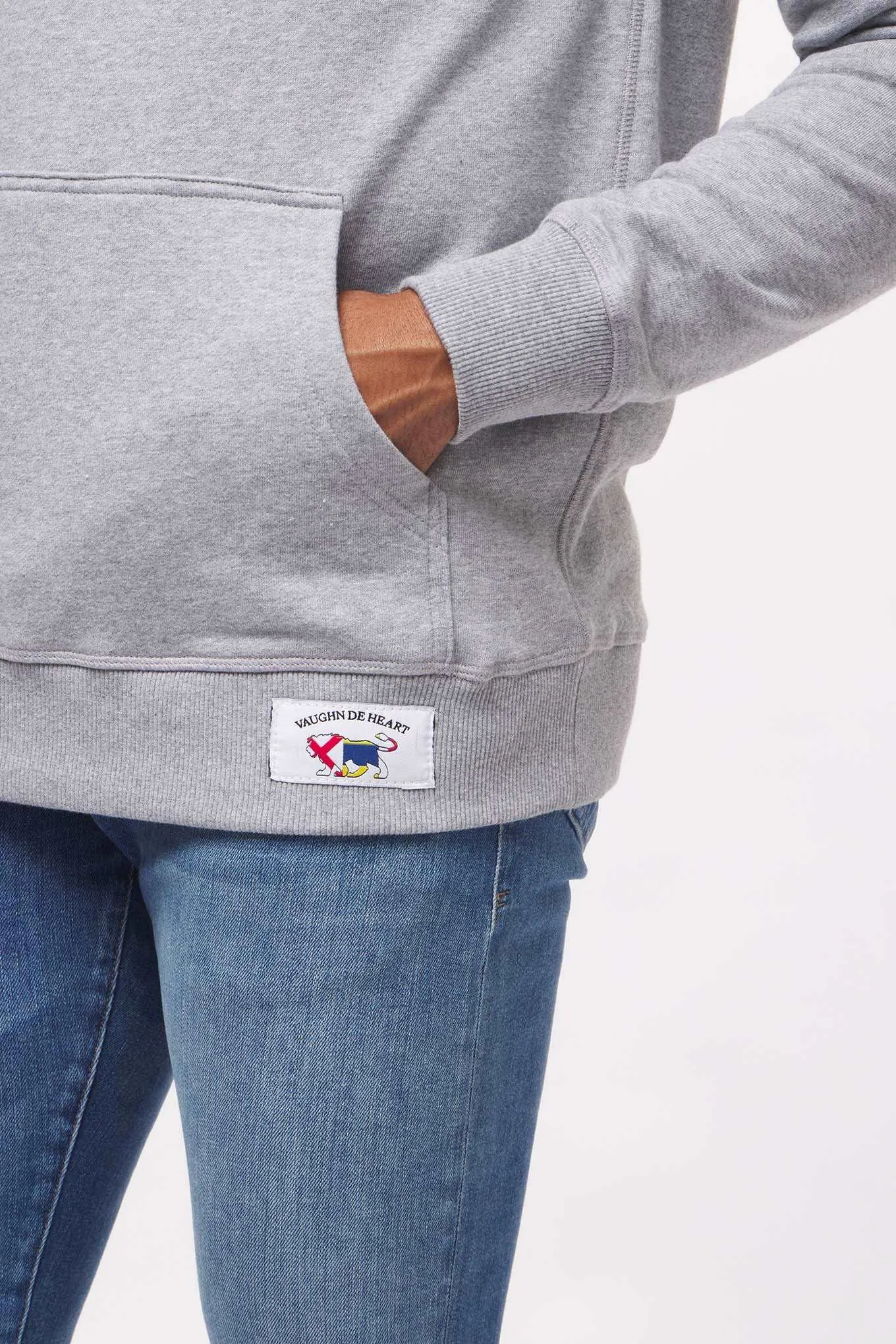 Men's - Voilier - Heather Grey V Nautical Flag Pullover Hoodie