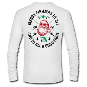 Merry Fishmas - Long Sleeve Performance Shirt - White