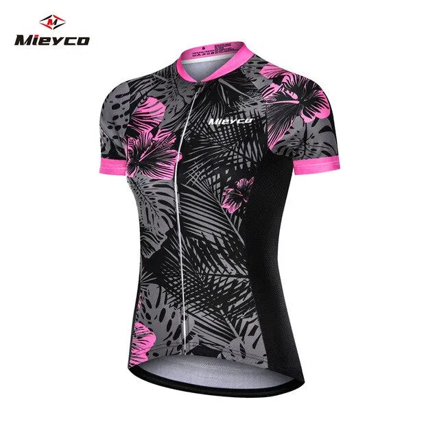 Mieyco New Cycling Jersey Short Sleeve Set ProTeam MTB Bicycle Suits Roupe Ciclismo Feminina Summer Breathable Quick Dry T Shirt