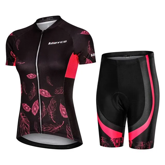 Mieyco New Cycling Jersey Short Sleeve Set ProTeam MTB Bicycle Suits Roupe Ciclismo Feminina Summer Breathable Quick Dry T Shirt