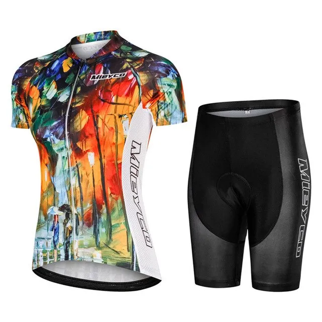Mieyco New Cycling Jersey Short Sleeve Set ProTeam MTB Bicycle Suits Roupe Ciclismo Feminina Summer Breathable Quick Dry T Shirt