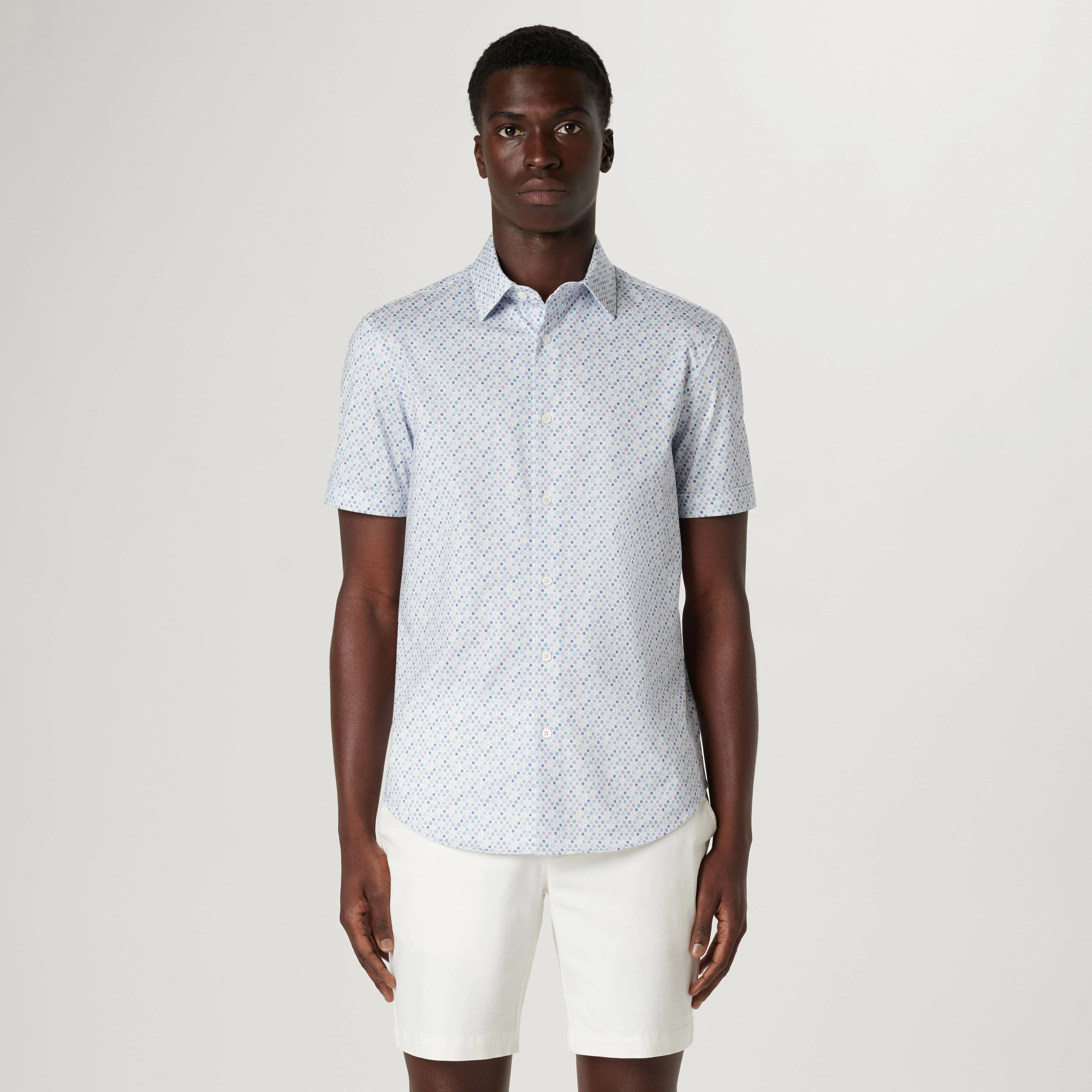 Miles Geometric OoohCotton Short Sleeve Shirt