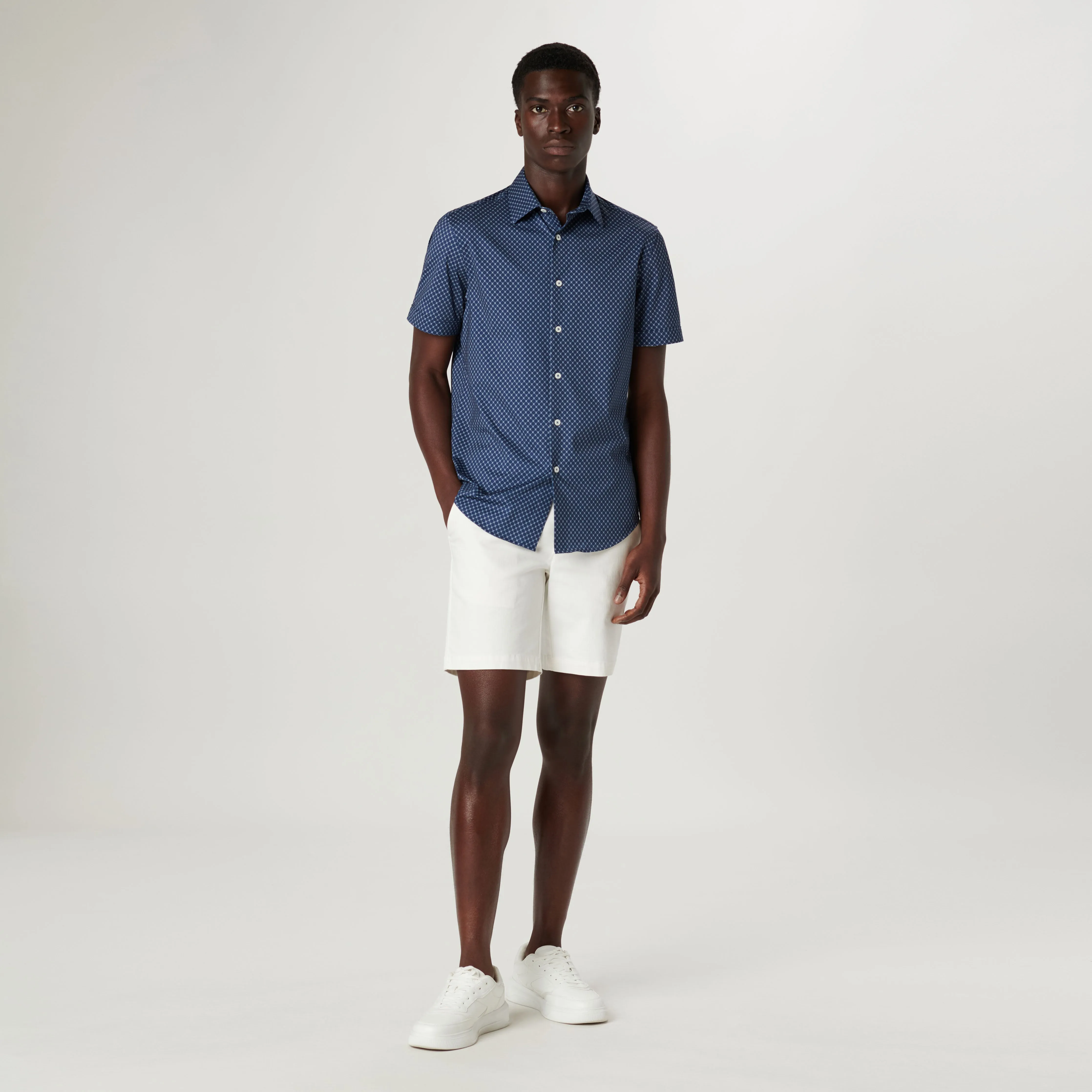 Miles Geometric OoohCotton Short Sleeve Shirt