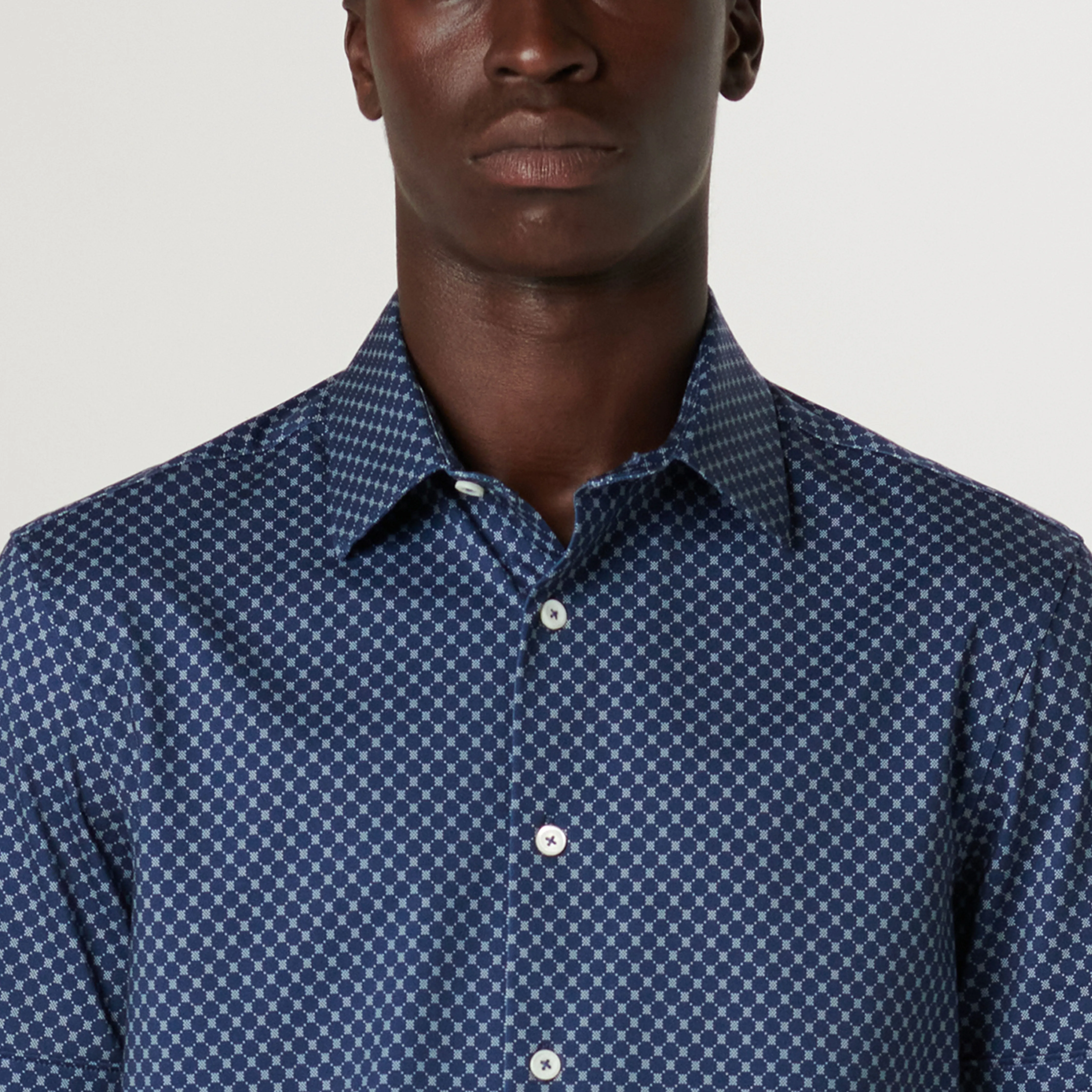 Miles Geometric OoohCotton Short Sleeve Shirt