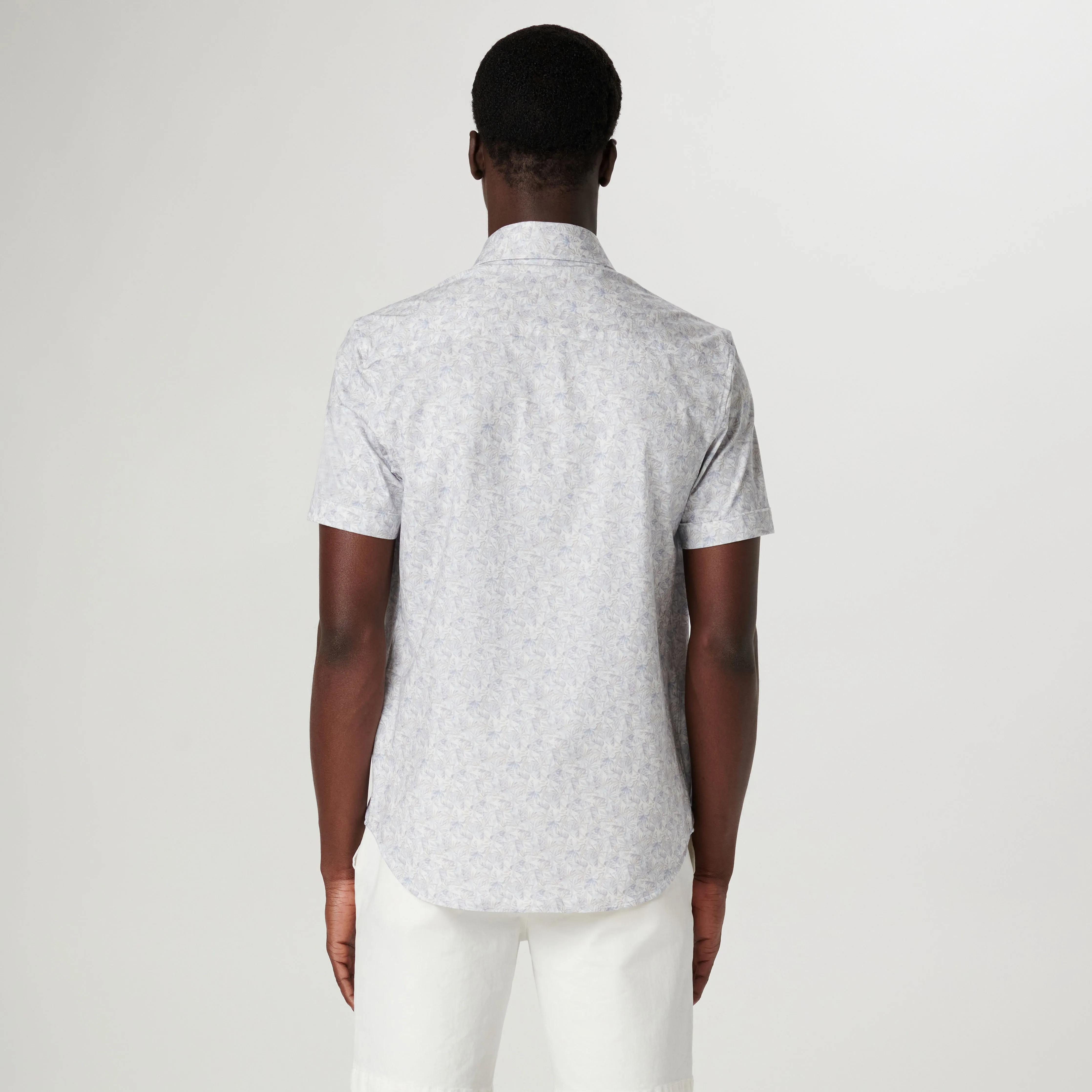 Miles Leaf Print OoohCotton Short Sleeve Shirt