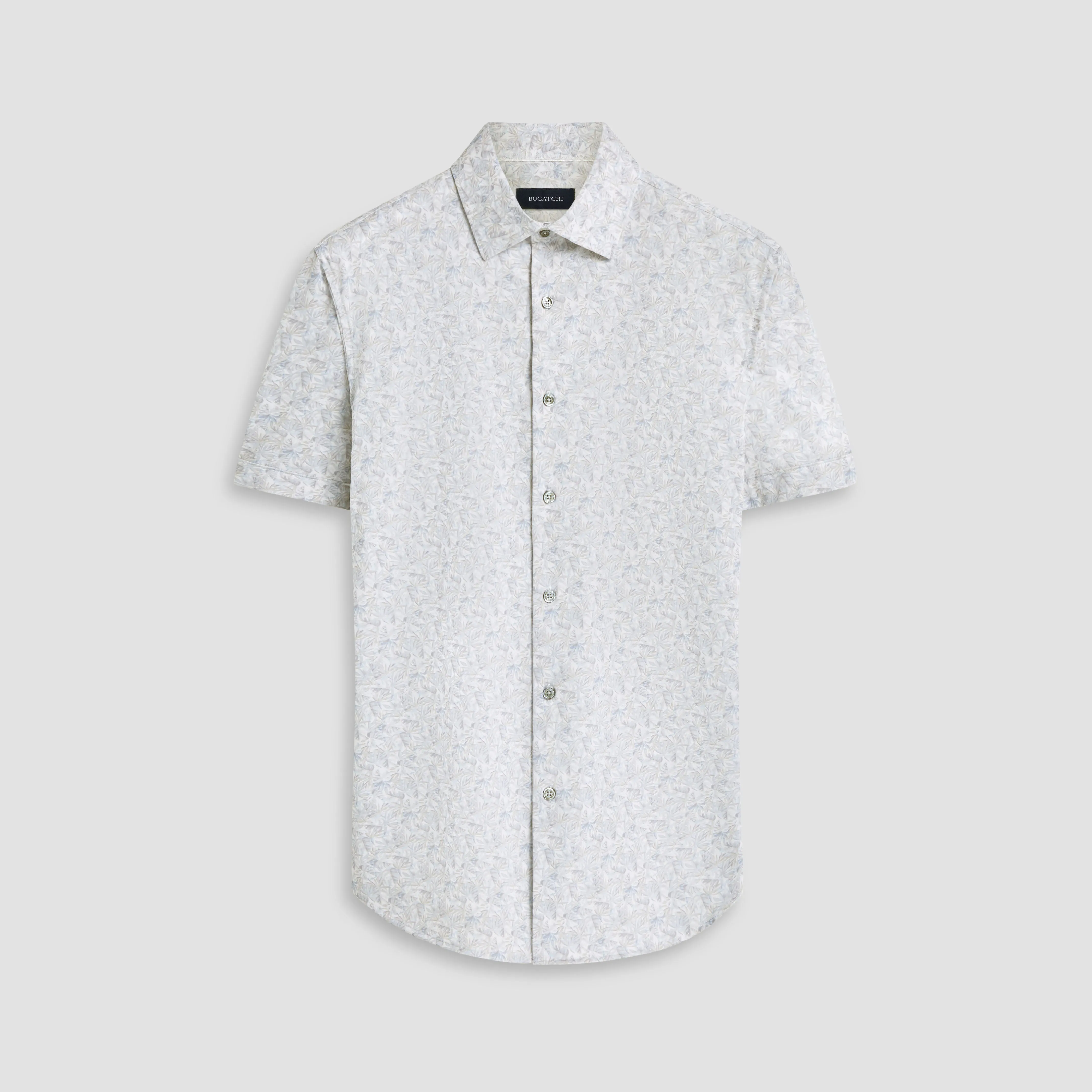 Miles Leaf Print OoohCotton Short Sleeve Shirt