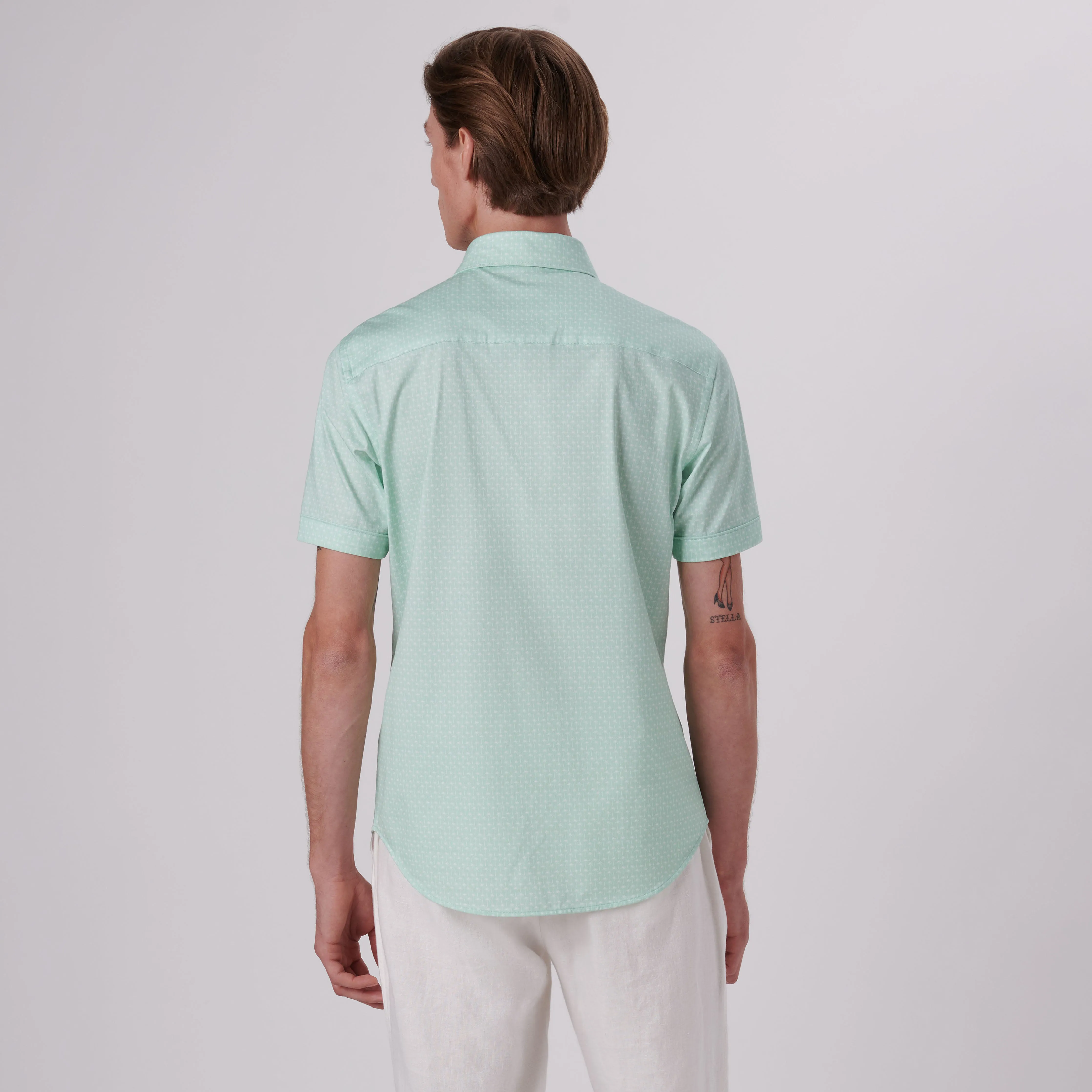 Miles Palm Tree Print OoohCotton Short Sleeve Shirt