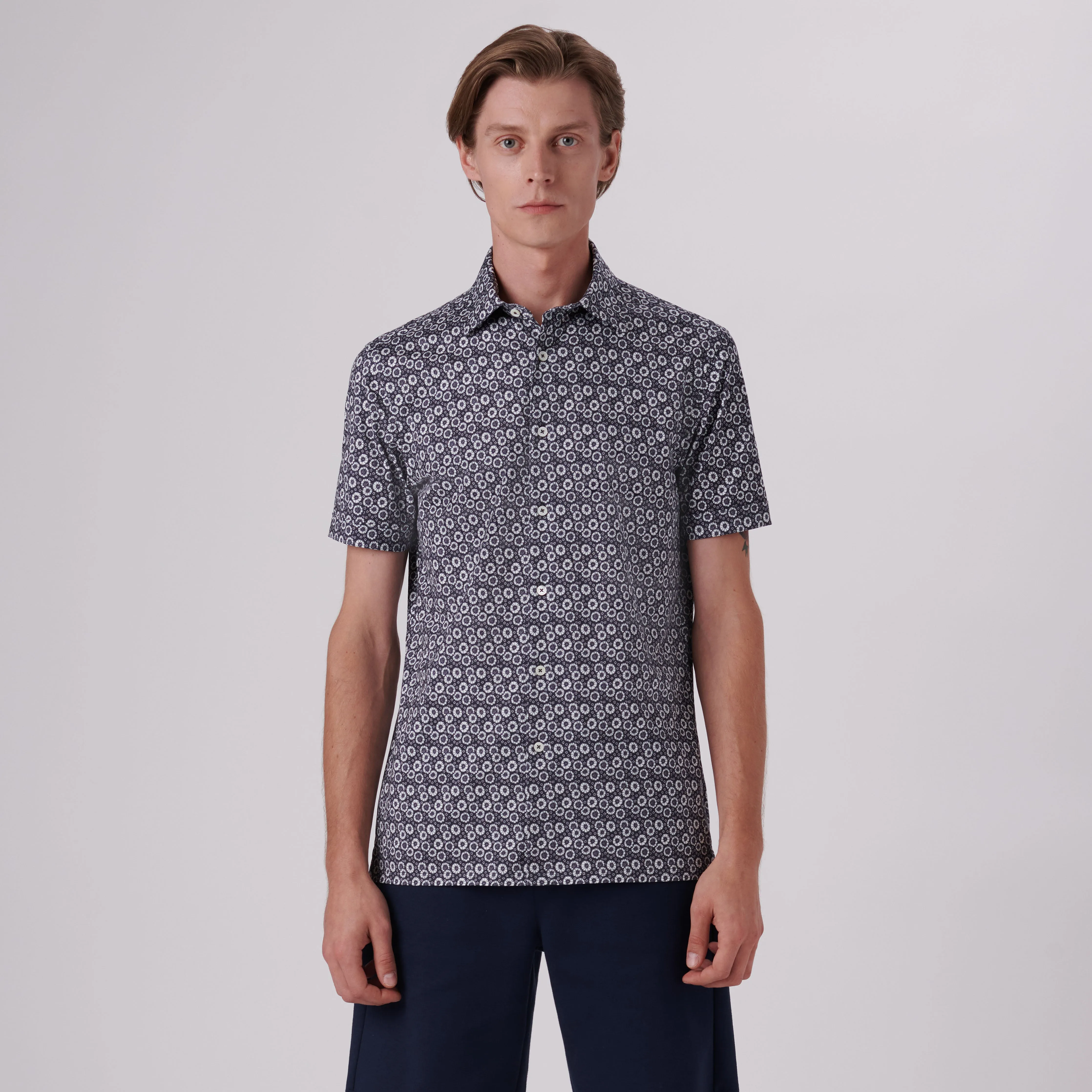 Milo Floral Print OoohCotton Short Sleeve Shirt