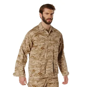 MilSpec Digital Camo BDU Shirt - Desert Digital Camo Large