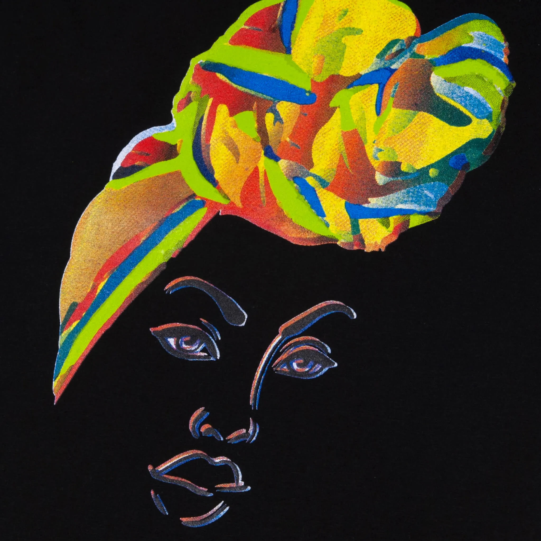 MISS AFRICA WITH BIRTHDAY HEAD WRAP (LADIES SHORT SLEEVE T-SHIRT)