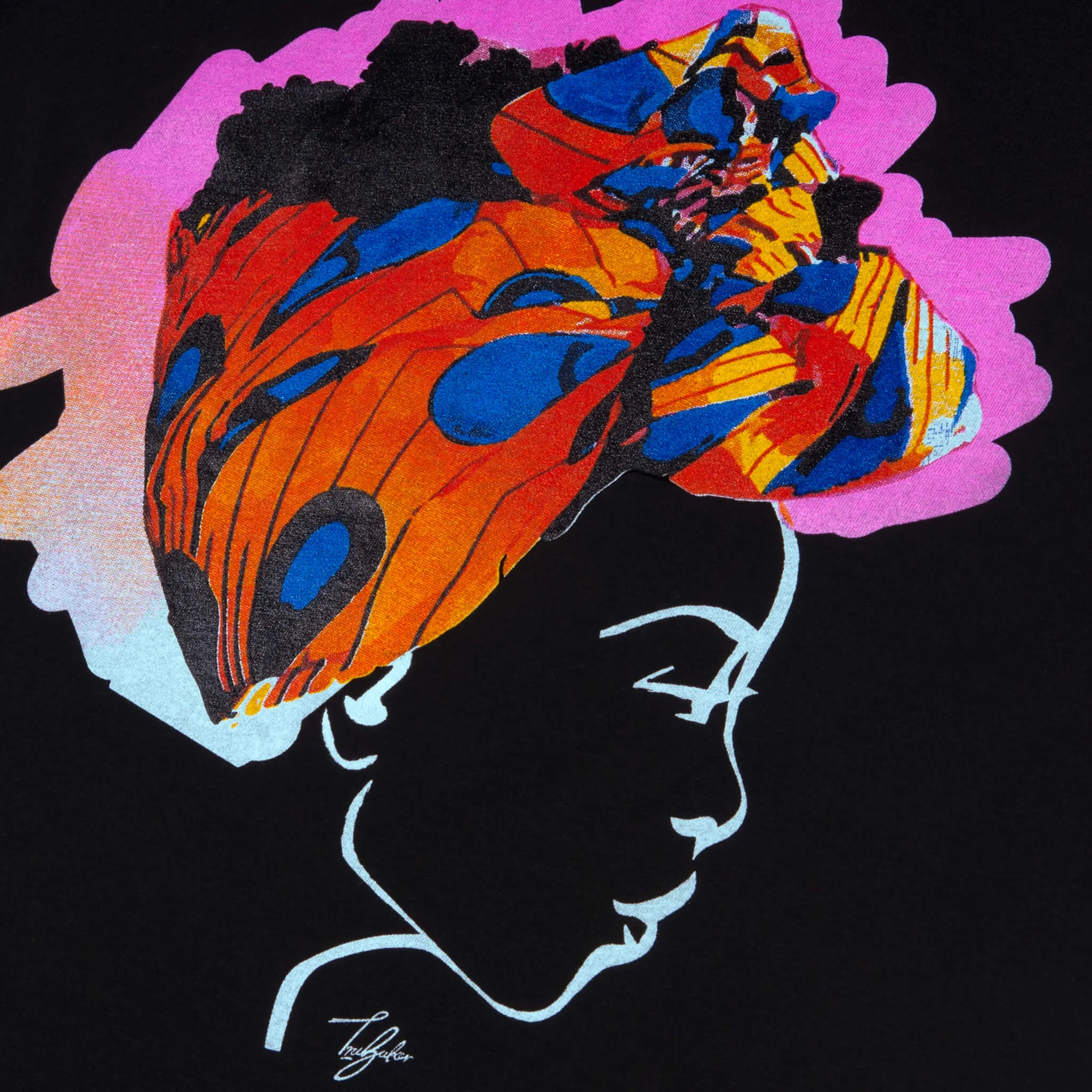 MISS AFRICA WITH COURTSHIP DANCE HEAD WRAP (LADIES SHORT SLEEVE T-SHIRT)