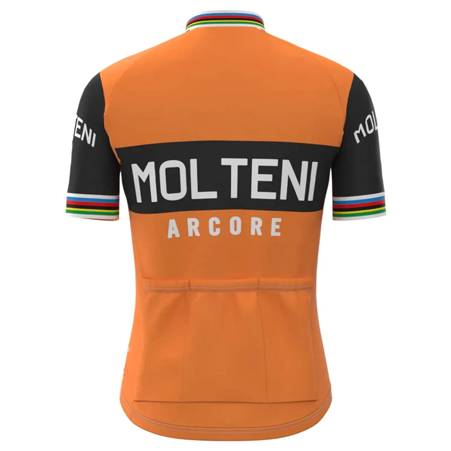 Molteni Orange Vintage Short Sleeve Cycling Jersey Top