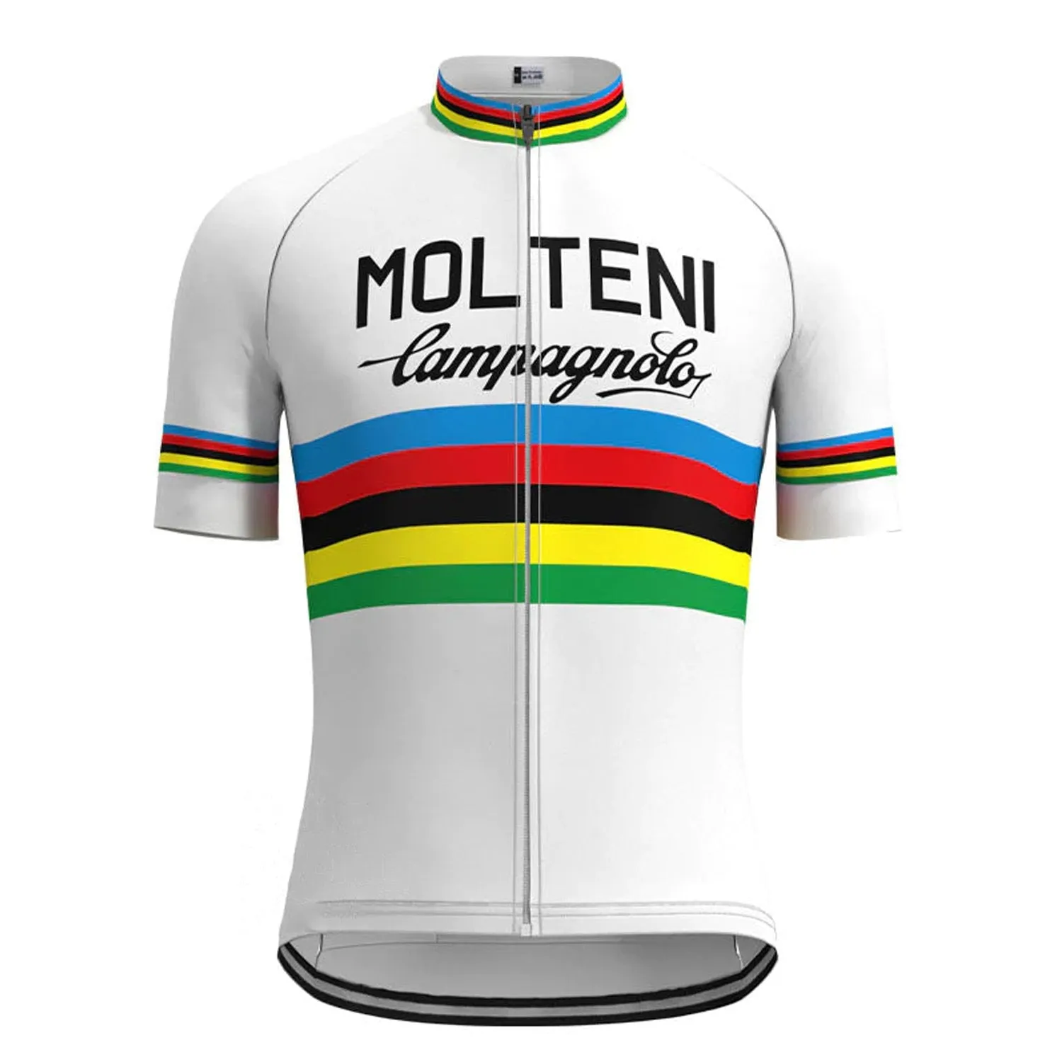 Molteni White Vintage Short Sleeve Cycling Jersey Top