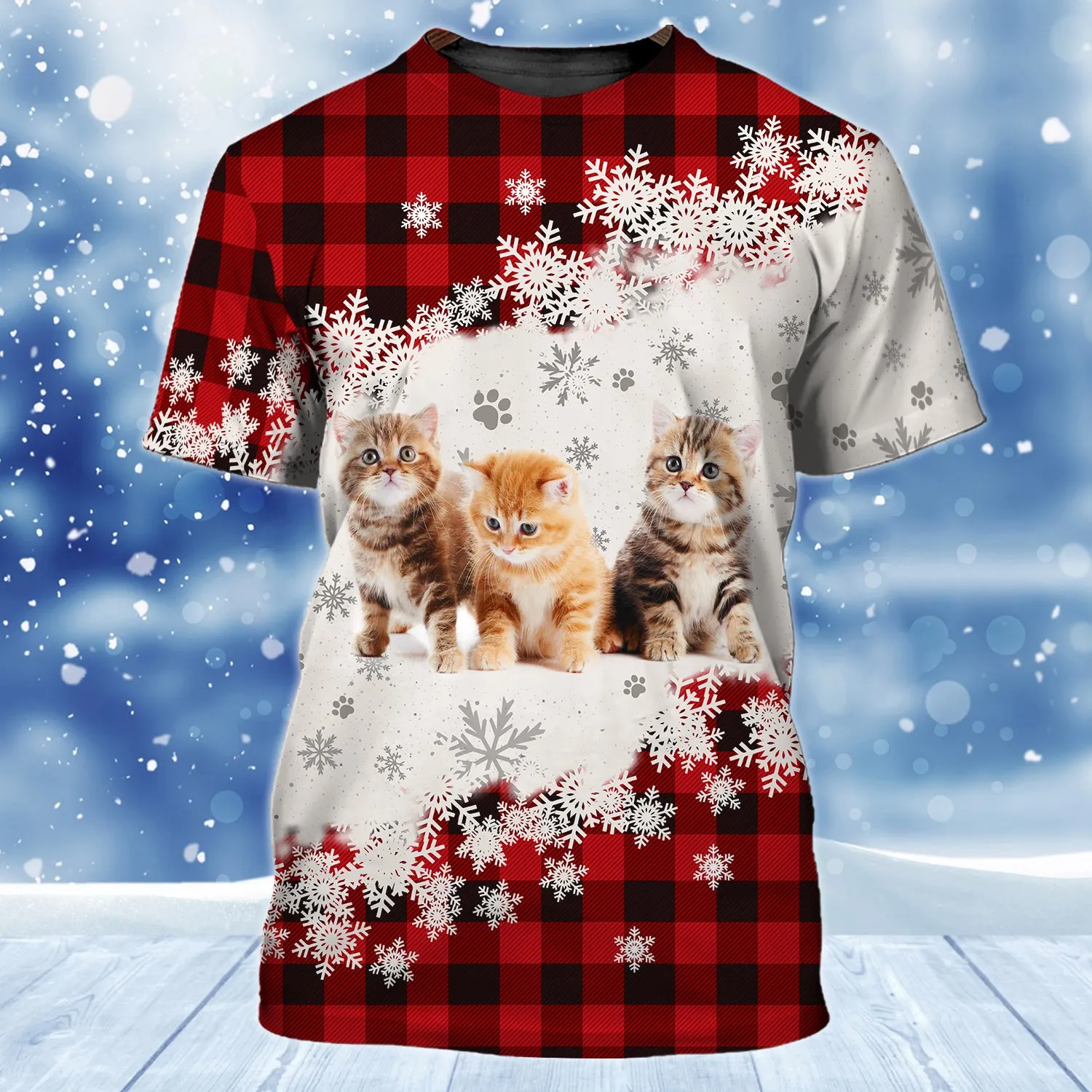 Never Walk Alone Christmas Cats 3D Shirts Design Shirts