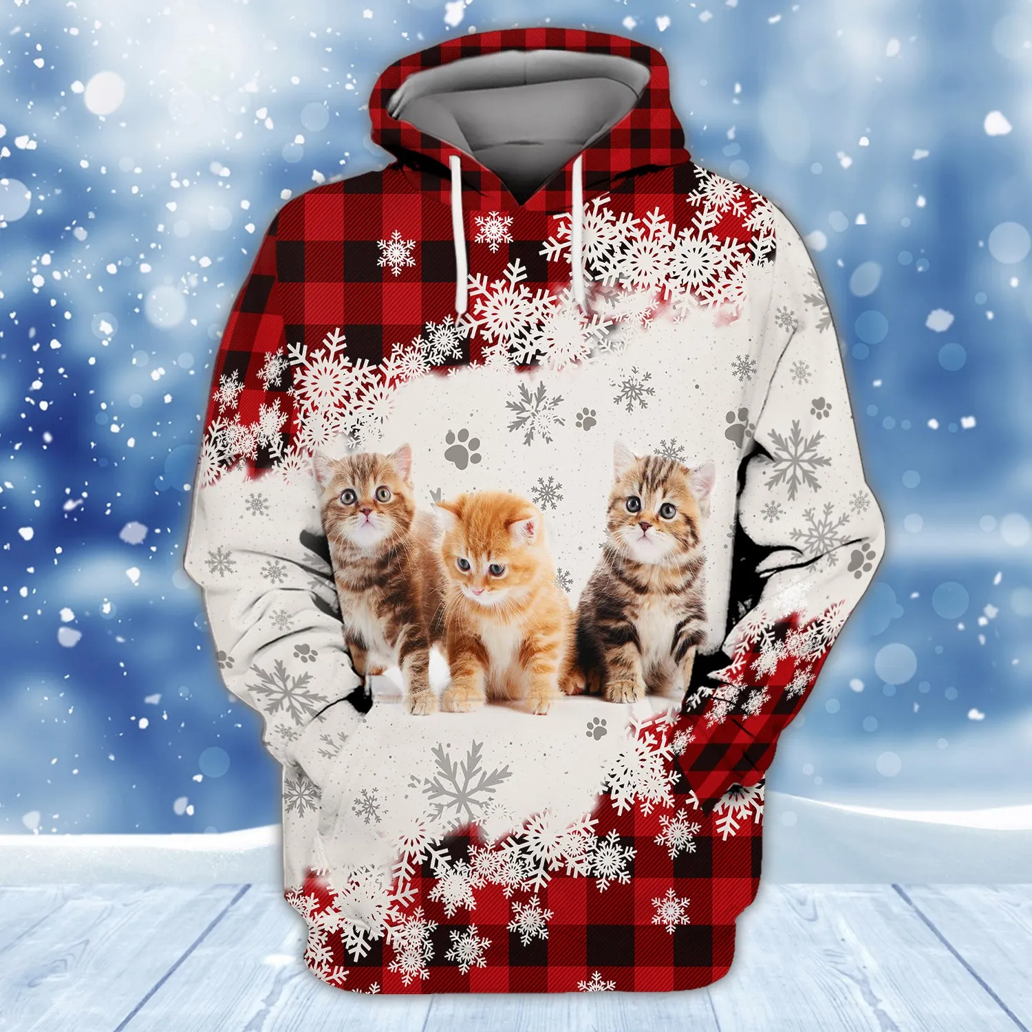 Never Walk Alone Christmas Cats 3D Shirts Design Shirts