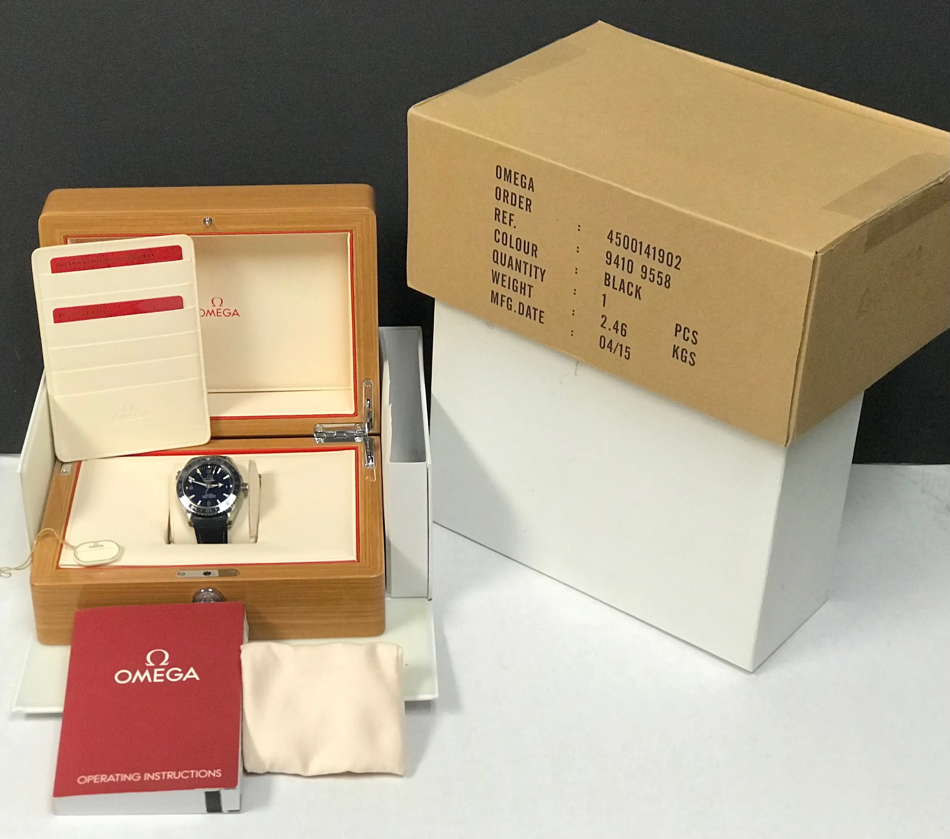 Omega Seamaster Planet Ocean GMT 232.92.44.22.03.001 Blue Dial Automatic Men's Watch